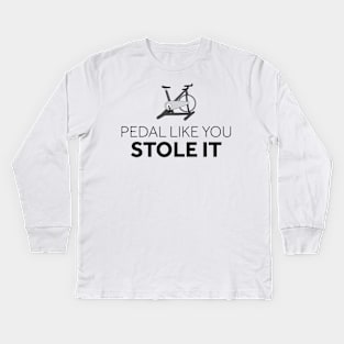 Pedal Like You Stole It Kids Long Sleeve T-Shirt